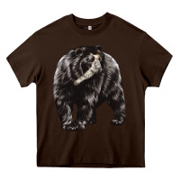 Chocolate Brown Spectacled Bear Heavy Core Tee - LillyAllenDesigns