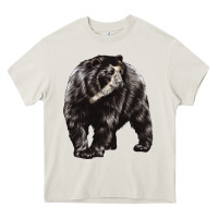 Cream Spectacled Bear Heavy Core Tee - LillyAllenDesigns