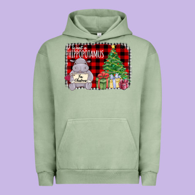I Want Hippopotamus For Christmas Urban Hoodie Designed By Bettercallsaul