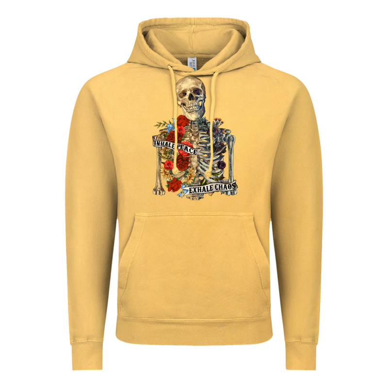 Inhale Peace Exhale Chaos Vintage Hoodie by RanaPortraitStore | Teevron