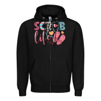 Black scrub life Zipper Hoodie - BundleAndBundleShop
