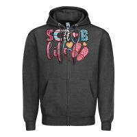 Charcoal Heather scrub life Zipper Hoodie - BundleAndBundleShop