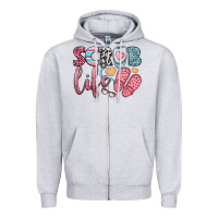 Heather Grey scrub life Zipper Hoodie - BundleAndBundleShop