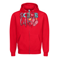 Red scrub life Zipper Hoodie - BundleAndBundleShop