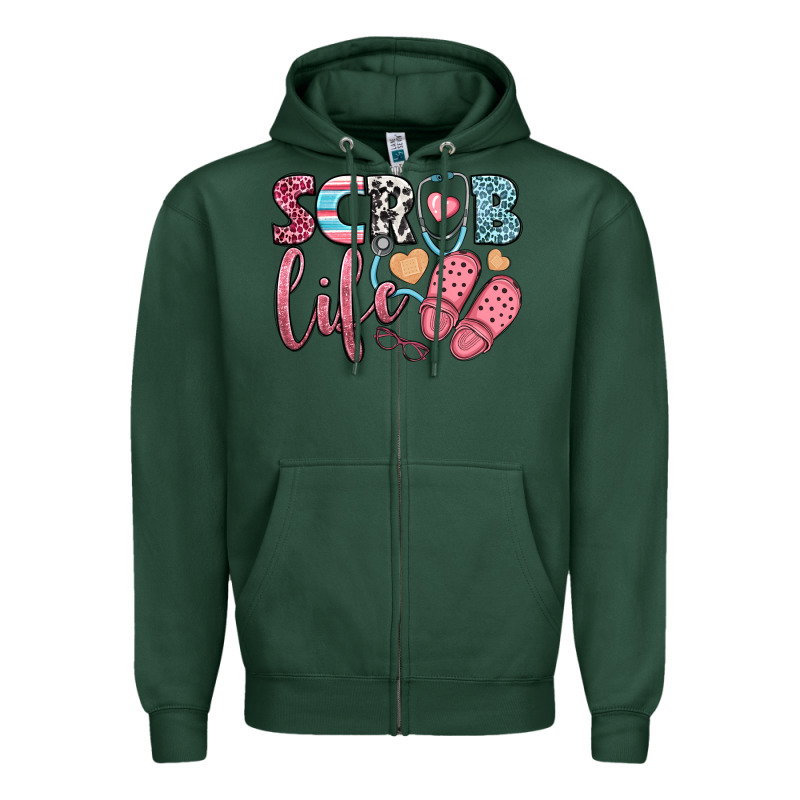 Scrub Life Zipper Hoodie by BundleAndBundleShop | Teevron