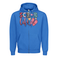 True Royal scrub life Zipper Hoodie - BundleAndBundleShop
