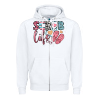 White scrub life Zipper Hoodie - BundleAndBundleShop