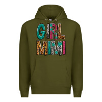 Army Green Girl Mimi Premium Hoodie - BundleAndBundleShop
