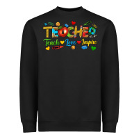 Teacher Teach Love Inspire Tbw Heavyweight Sweatshirt | Teevron