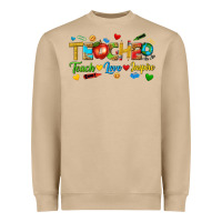 Mushroom teacher teach love inspire tbw Heavyweight Sweatshirt - texasbilliewilder
