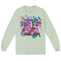 Matcha rocking the night shift cna life Long Sleeve Tee - AdoDesignShop