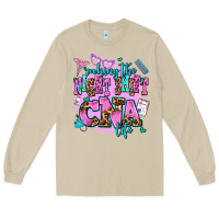 Mushroom rocking the night shift cna life Long Sleeve Tee - AdoDesignShop
