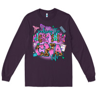 Plum rocking the night shift cna life Long Sleeve Tee - AdoDesignShop