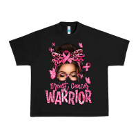 Black brest cancer warrior afro messy bun Urban Heavy Tee - texasbilliewilder