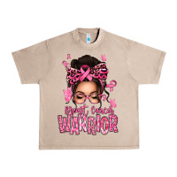 French Oak brest cancer warrior afro messy bun Urban Heavy Tee - texasbilliewilder