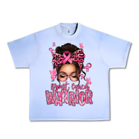 Grape Ice brest cancer warrior afro messy bun Urban Heavy Tee - texasbilliewilder