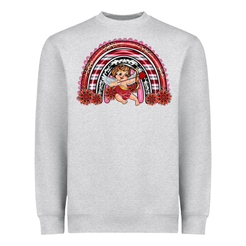 Valentine's Day Cupid Rainbow Heavyweight Sweatshirt by RanaPortraitStore | Teevron