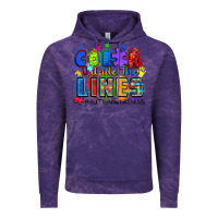 Cloud Purple color outside the lines autism awareness Vintage Hoodie - Zillion Design Studio