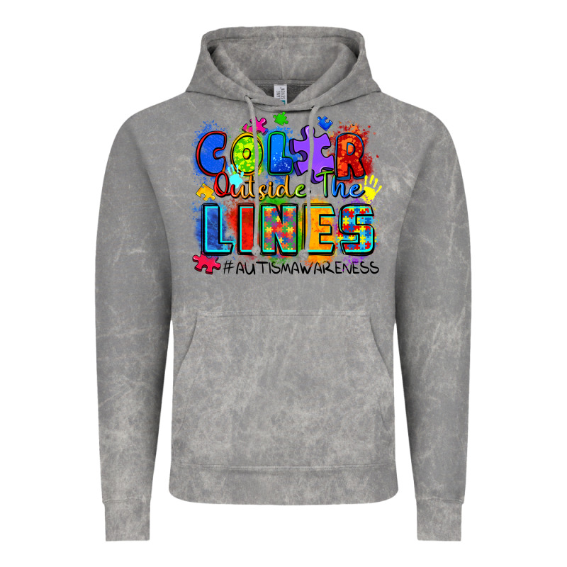 Color Outside The Lines Autism Awareness Vintage Hoodie by Zillion Design Studio | Teevron