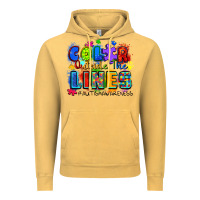 Vintage Mustard color outside the lines autism awareness Vintage Hoodie - Zillion Design Studio
