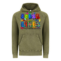 Vintage Olive color outside the lines autism awareness Vintage Hoodie - Zillion Design Studio