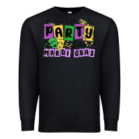 Black aint no party like mardi gras Premium Sweatshirt - MaliasSmallBusiness