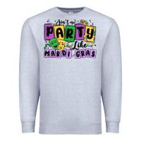 Heather Grey aint no party like mardi gras Premium Sweatshirt - MaliasSmallBusiness