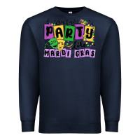 Navy aint no party like mardi gras Premium Sweatshirt - MaliasSmallBusiness