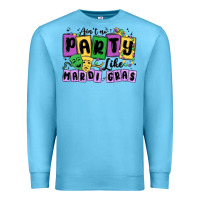Ocean Blue aint no party like mardi gras Premium Sweatshirt - MaliasSmallBusiness