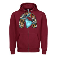 Burgundy sunflower gemstone rainbow Zipper Hoodie - JahusDesignShop