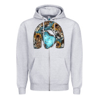 Heather Grey sunflower gemstone rainbow Zipper Hoodie - JahusDesignShop