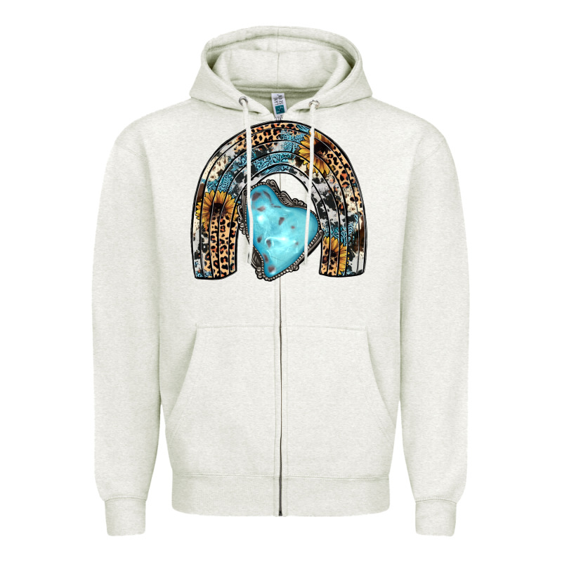 Sunflower Gemstone Rainbow Zipper Hoodie by JahusDesignShop | Teevron