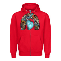 Red sunflower gemstone rainbow Zipper Hoodie - JahusDesignShop