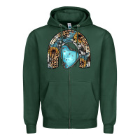 Sports Green sunflower gemstone rainbow Zipper Hoodie - JahusDesignShop