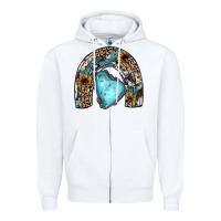 White sunflower gemstone rainbow Zipper Hoodie - JahusDesignShop
