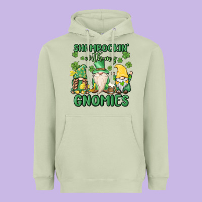 Shamrock With My Gnomies Heavyweight Hoodie Designed By Maliassmallbusiness