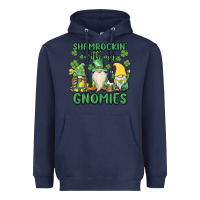 Navy shamrock with my gnomies Heavyweight Hoodie - MaliasSmallBusiness