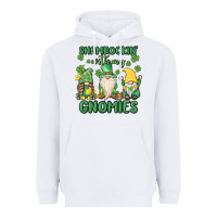 White shamrock with my gnomies Heavyweight Hoodie - MaliasSmallBusiness