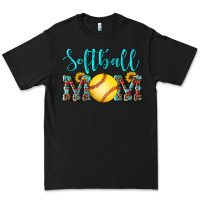 Black western leopard  sunflowers glitter mom softball Premium Tee - Artiststas