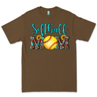 Cacao western leopard  sunflowers glitter mom softball Premium Tee - Artiststas