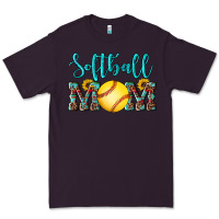 Plum western leopard  sunflowers glitter mom softball Premium Tee - Artiststas