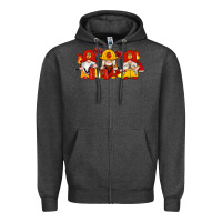 Charcoal Heather firefighter gnomes Zipper Hoodie - Artiststas