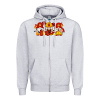 Heather Grey firefighter gnomes Zipper Hoodie - Artiststas