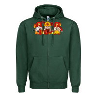 Sports Green firefighter gnomes Zipper Hoodie - Artiststas
