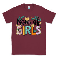 Burgundy mom of girls Classic Tee - JahusDesignShop