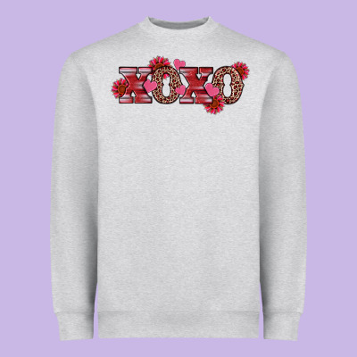 Heavyweight Sweatshirt valentine's day xoxo sunflower heart