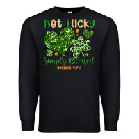 Black not lucky simply blessed Premium Sweatshirt - MaliasSmallBusiness
