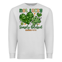 Dove Grey not lucky simply blessed Premium Sweatshirt - MaliasSmallBusiness