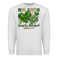 Oatmeal Heather not lucky simply blessed Premium Sweatshirt - MaliasSmallBusiness