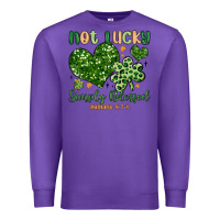 Purple not lucky simply blessed Premium Sweatshirt - MaliasSmallBusiness